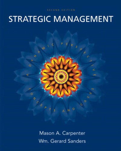 Strategic Management: Concepts and Cases and...