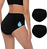 CITURLAN Incontinence Pants for Women-100ml High Absorbency Period Underwear Ladies Menstrual Leakproof Washable Cotton Knickers Postpartum & Menopause Protective Briefs-2 Pack