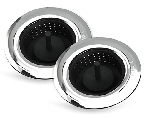 GLOBALDREAM Colador para Fregadero, 2 piezas Filtro Desague Fregadero Acero inoxidable 304 Tapones de Drenaje Adecuado para Fregaderos De Cocina, 9cm