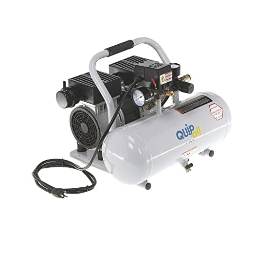 Quipall 2-1-SIL-AL 1 HP 2 Gallon Oil-Free Hotdog Air Compressor