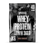 Warrior Whey Protein Powder | High Protein Shake up to 36g for Muscle Growth, Recovery & Lean Muscle | Low Carb, Low Fat, Low Sugar | Gym & Fitness Protein Supplement | Double Chocolate 1kg