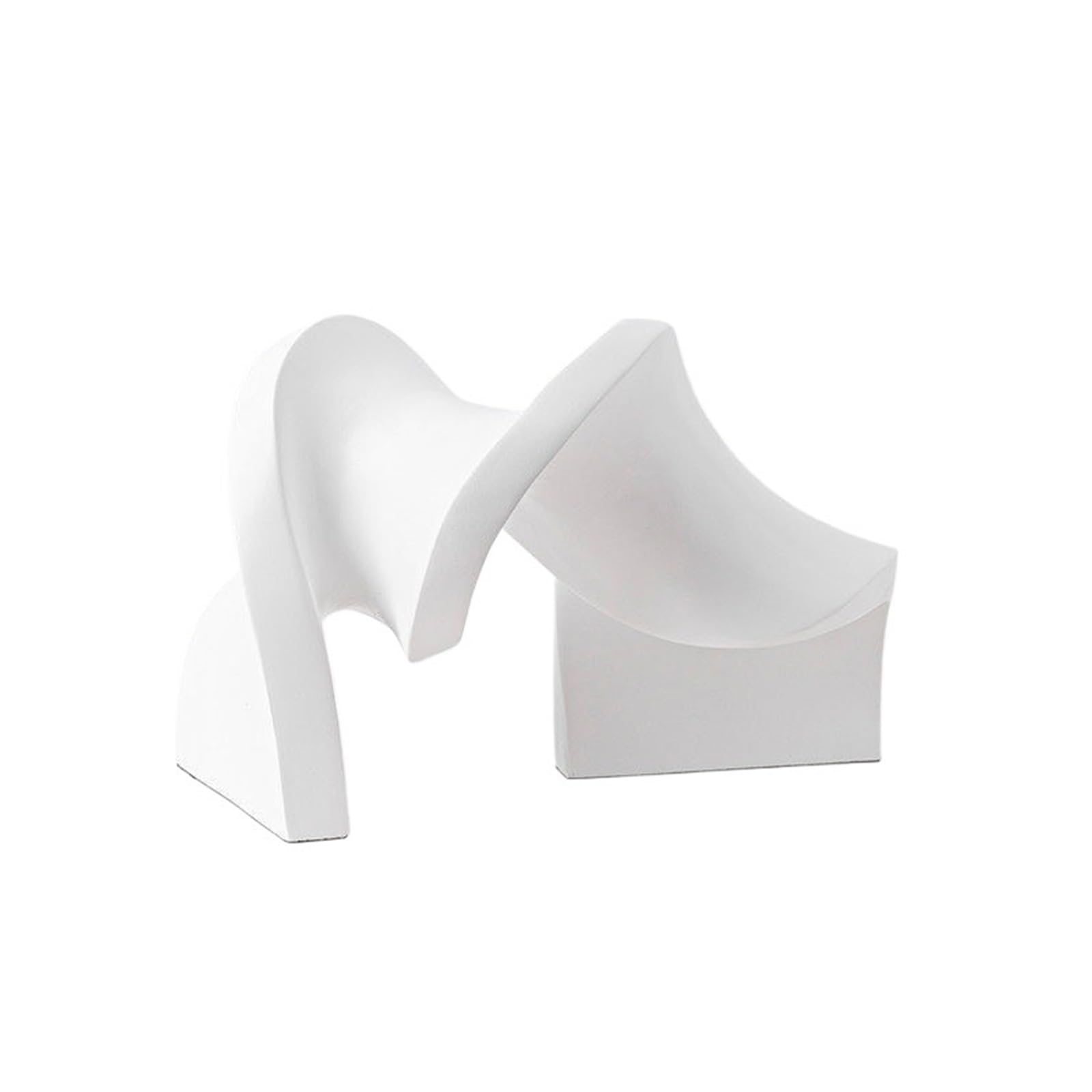 Zhaoj24-05 Art Sculptures Modern Creative Irregular-shaped Decorative Resin Sculpture for Living Room, Study, Office(White)