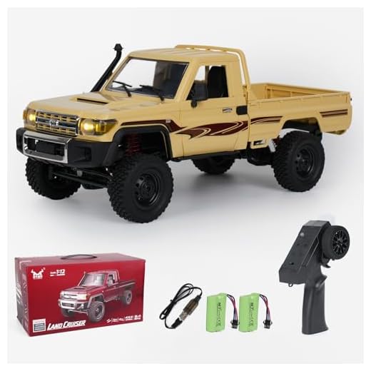 YAZHIYI MN82 RC Rock Crawler, 2.4Ghz Toyota Remote Control Truck, 4WD 2 Speeds Switch RC Crawler Off-Road Pick-up with 2 Upgraded 1200mah Battery, 1/12 Scale Trucks (with Gift)