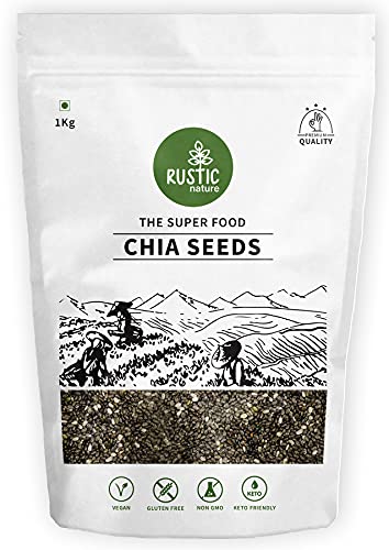 Rustic Nature Raw Chia Seeds Rich in Omega 3 for Weight Loss 1kg Rustic Nature Raw Chia Seeds Rich in Omega 3 for Weight Loss 1kg