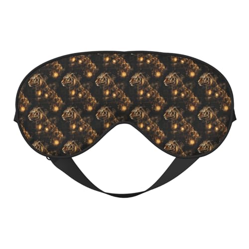 Steampunk Tiger Print Sleep Masks for Women & Men, Eye Masks for Sleep, Sleeping Mask Blackout Eye Covers for Travel