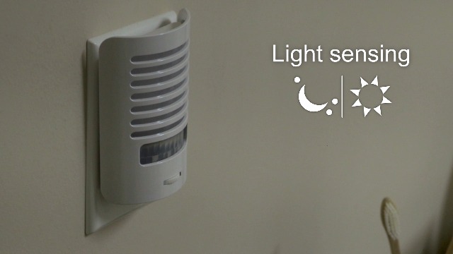 Image of GE LED Night Light, Motion Sensing, Dimmable, Louver Shade, White, Plug-in, UL-Certified, Ideal Nightlight for Bedroom, Bathroom, Kitchen, Hallway and More, 67555