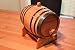 American Oak Barrel with Black Hoops -1 Liter or .26 Gallon