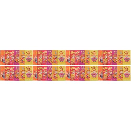 Paquet rouge traditionnel de la richesse Lurrose : enveloppes de l'année x4