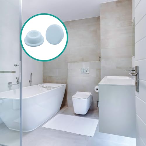 Image of 28PCS 3 /8 inch / 10mm White Hole Plugs Silicone Rubber Plugs for Round Holes, Rubber Stoppers Waterproof Tube Plugs Flexible T-Type, Used for Sealing Plugs Bathtub Jet Covers, Fit for 9.5~10mm Hole