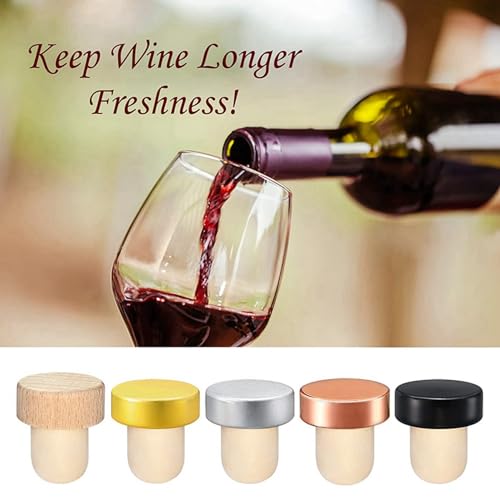 Tapón de vino de corcho en forma de T para catas y conservación de botellas de vidrio 3
