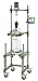 Chemglass CG-1958-F821 Series CG-1958 Complete Unjacketed Cylindrical Process Filter Reactor System, Air Motor, 20L Capacity