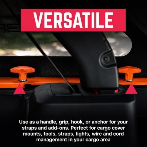 Image of GPCA Quick Release Tie Down Anchor T-Handle M8 25mm for Jeep | Fast Jeep Hardtop Removal, Heavy-Duty Truck Bed, Cargo Tie Down Hooks, Jeep Accessories (6PC, Orange)