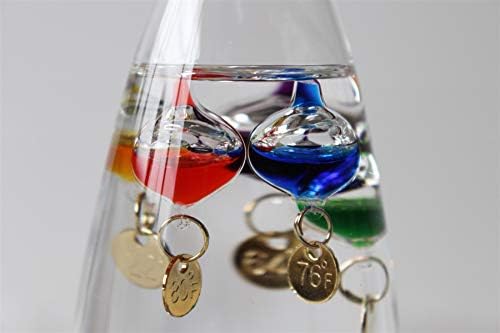 Galileo Thermometer Bullet Shaped Temperature Gauge Multicolored