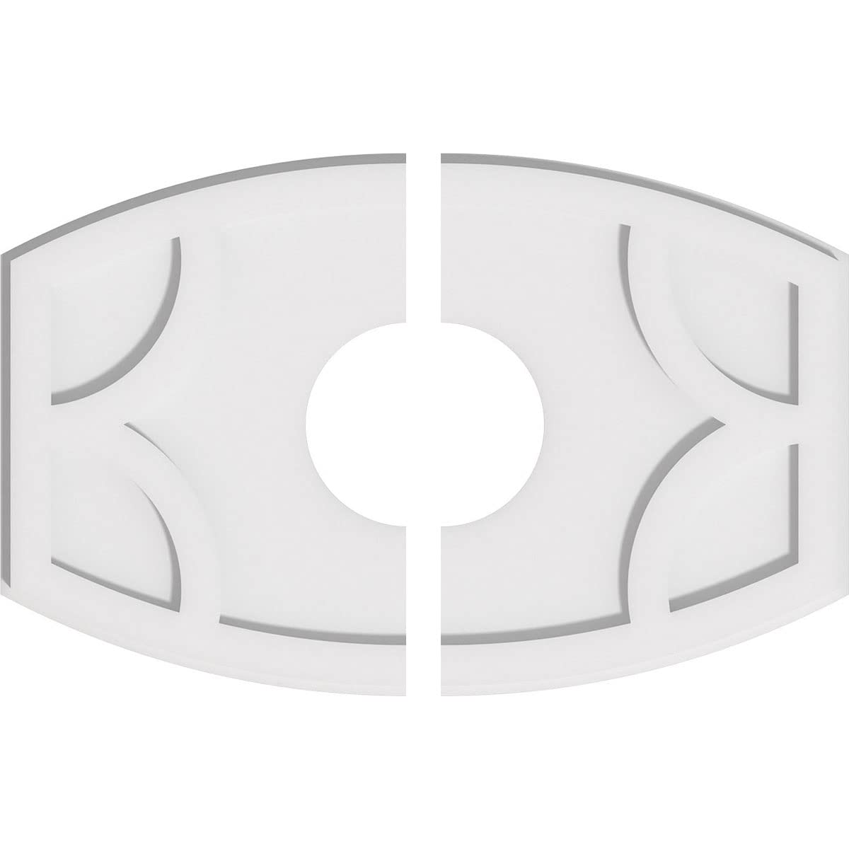 Médaillon de plafond Kailey Ekena Millwork en PVC blanc 61x40cm