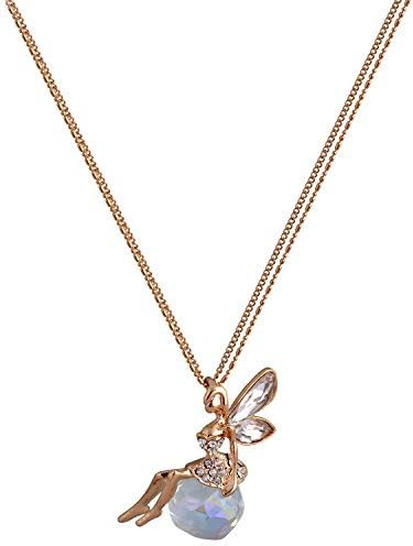 NK Jewels Necklaces for Women 18k Gold Plated Guardian Angel Necklace Long Necklace 80cm