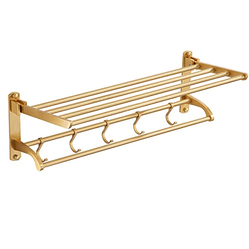Porte-serviettes et accessoires de bain en aluminium or brossé