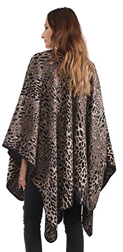 Missshorthair Women's Printed Shawl Wrap Fashionable Open Front Poncho Cape, Gift For Women #TOP3