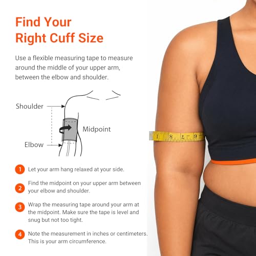 iHealth Extra Large Adult Replacement Blood Pressure Cuff for Big Arms (16.5"-18.9", 42-48cm), Compatible for iHealth Track Smart Upper Arm Blood Pressure Monitor, Cuff Only - image 5