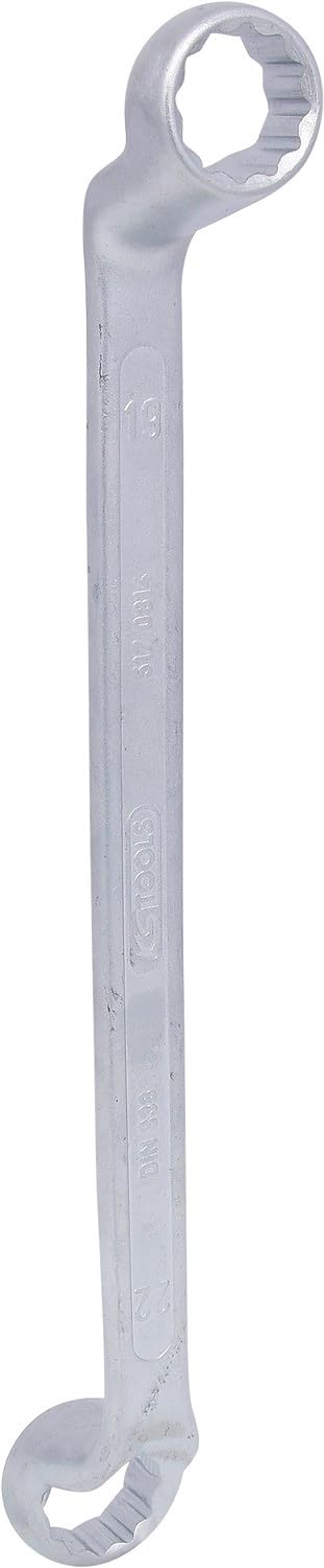 KS Tools 517.0814 CLASSIC Double ring spanner, offset, 19x22mm