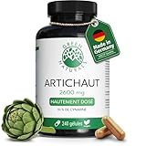 Green Naturals® Extrait d'artichaut   IMPORTANT: Extrait 40:1 (=104.000mg d'artichaut) avec 260mg de cynarine   240 gélules