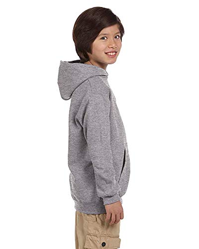 Champion Boy's Double Dry Action Fleece Pullover Hood, Light Steel, L4