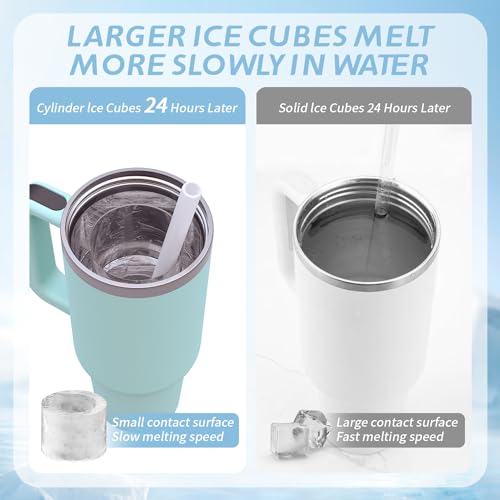 Molde grande para cubos de hielo con tapa y almacenamiento verde miniatura 6