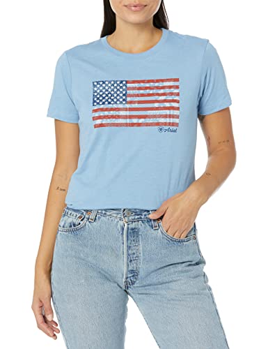 Ariat t-shirt femme premium drapeau cachemire bleu xl
