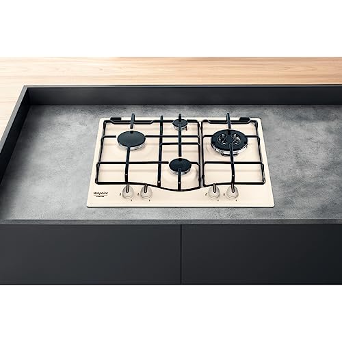 Hotpoint Ariston 7HPCN640TOWRHA Piano Cottura, 4 Zone Di Cottura, Dimensioni: L 59 Cm, P 51 Piano In Smaltato, Bianco Antico - 2