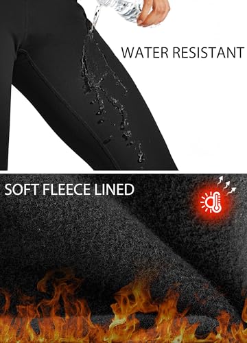 Willit Women's Fleece Lined Leggings Water Resistant Winter Pants Thermal High Waisted Yoga Hiking Running Tights Pockets3