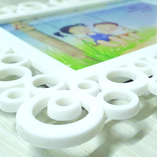 Image of Art Street Set of 2 Decoralicious White Abstract Desing Photo Frame /Wall Hanging for Home Decor- 4X6 Inchs