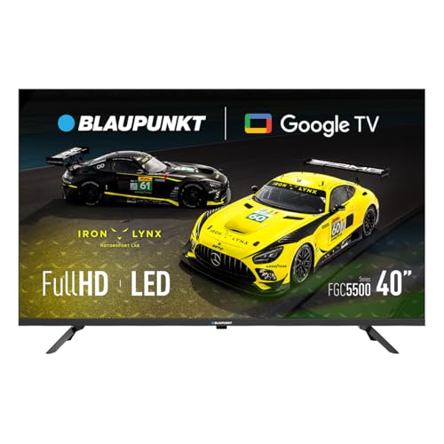 Blaupunkt Smart TV 40FGC5500S Full HD LED, Google TV mit WLAN und Bluetooth 5.0, HDR, HDMI/USB und Sprachsteuerung mit Google Assistent, Schwarz