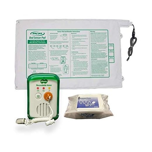 Smart Caregiver Bed & Chair Exit Alarm Monitor for Fall & Wandering Prevention - Dual Recordable Voice (Bed Pad - 20"x30")
