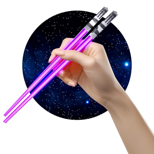 Image of Chop Sabers Light Up Lightsaber Chopsticks, 1 Pair, Purple