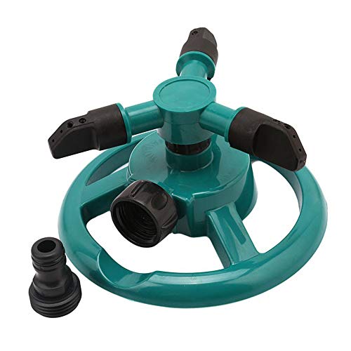 Preisvergleich Produktbild Garten Sprinkler, Automatische Rasensprenger WasserSprinkler mit 360 Grad Drehung Spray Stutzen mit Einstellbar 3-Arm Sprenger Düse für Bewässerungsanlagen Rasen, Hof, Garten und usw