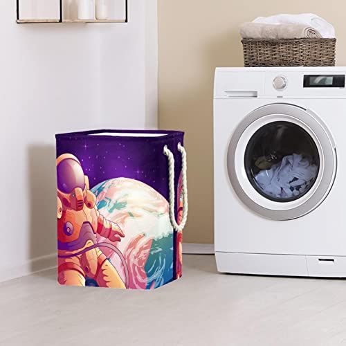 Panier à linge imperméable contre humidité motif cosmonaute - 3