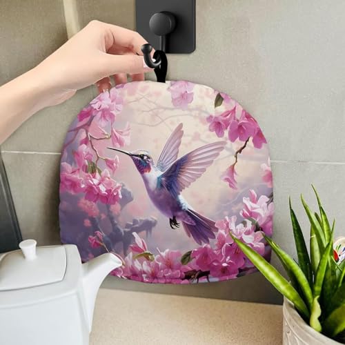 Image of Flower Tea Cozy for Teapot Insulated Hummingbird Tea Cozies Covers for Home Decor Tea Pot Cozy for Keeping Warm Tea Cozies Table Hotel Tea Party Restaurant