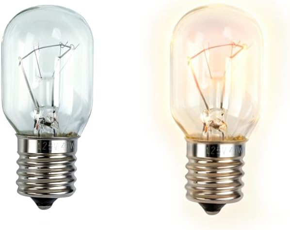 2 Pack 8206232A Microwave Oven Light Bulb 125V 40W E17 Base, Compatible with Whirlpool Maytag GE, Fits Over The Range/Under Hood Microwave