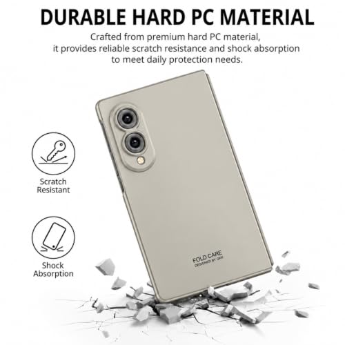 Image of TechTrendz Hard PC Ultra Slim Matte Case for Samsung Galaxy Z Fold 8,Shockproof Anti Scratch Protective Cover with Wireless Charging Compatible with Z Fold 8 5G (Titanium Gray)