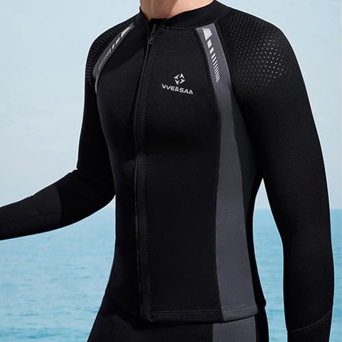 Wetsuit Top Men Women 3mm Neoprene Wet Suits Front Zip Jacket Long Sleeve Diving Suits Swimsuit for Surfing Swimming miniatura 5
