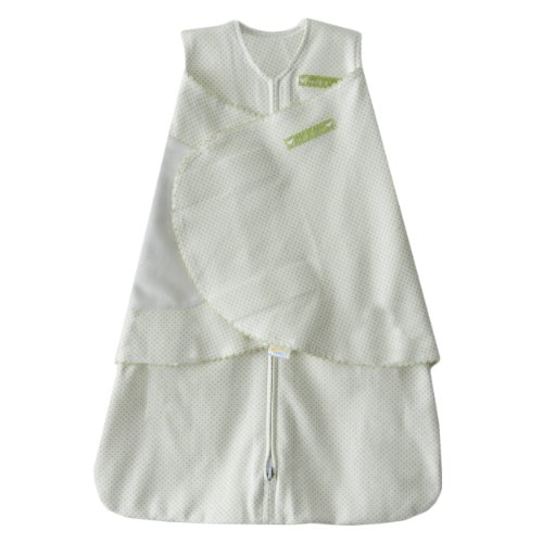 HALO 100% Cotton SleepSack Swaddle, Sage Pin Dot, Small