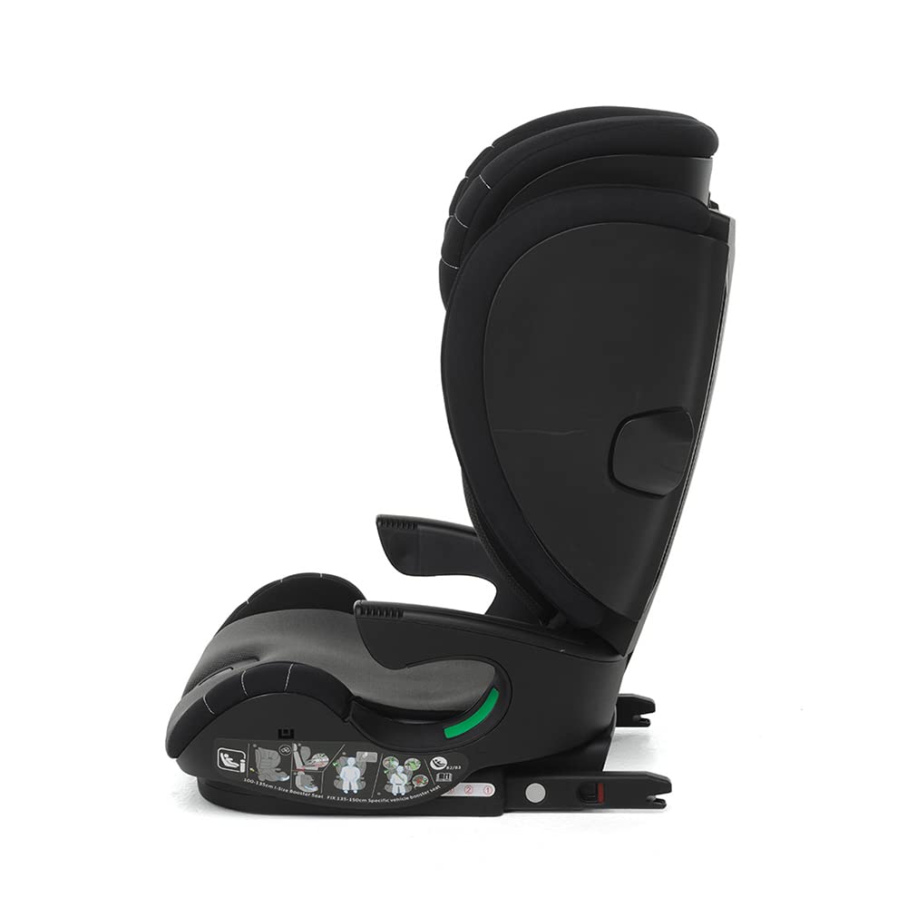 Foppapedretti Seggiolino Auto Skill I-Size, per bambini da 100 a 150 cm di altezza, 3-12 anni, conforme ECE R129, Fissaggio Dualfix (Isofix e non), Protezione Impatti Laterali, Nero