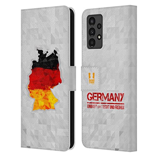 Carcasa de cuero tipo libro con mapas geométricos para Samsung Galaxy A13 2022