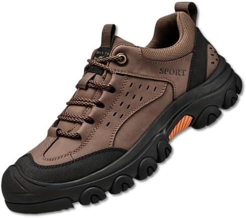[Durable Hiking Shoes] Durable Synthetic & Rubber Men's Sport Outdoor Hiking Shoes | Slip-Resistant All-Season Casual Work Boots for Trekking, Travel, All-Day Comfort, Hiking Accessories