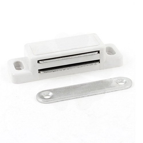 Unoopler Plastic Housing Magnetic Door Catch Latch, 74mm x 28mm x 16mm, White