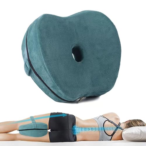 XTAIQD Leg Pillow, Knee Pillow for Sleeping on Side, Memory Foam Knee Pillow with Strap for Side Sleeper, Leg Support Cushion with Removable and Washable Cover, (L)