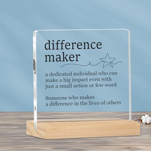 Image of Giftplease Mentor Plaque with Wooden Stand Personalized Gift for Mentor, Coach, Teacher, Appreciation Keepsake, Clear Desk Decor, Inspirational Thank You Gift, Office Table Display MP 80
