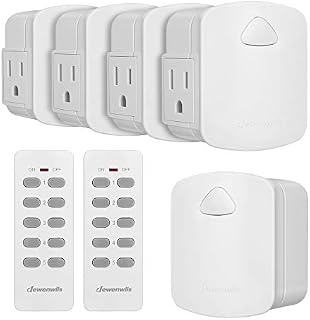 DEWENWILS Remote Control Outlet, Upgraded Version Wireless Remote Light Switch for Lamp, Household