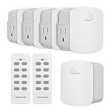 DEWENWILS Remote Control Outlet, Upgraded Version Wireless Remote Light Switch for Lamp, Household...