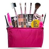 Necessaire Feminina Completo com Pincel, Sombra e Esponja - Kit Maquiagem Adolescente Completa com Organizador - PELE BRANCA