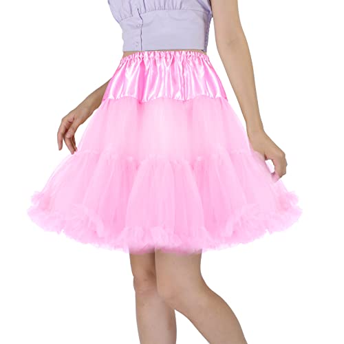 Image of CHERRY LOVE 18inch Petticoat Mid-Thigh Underskirt Princess Puffy Mini Skirt